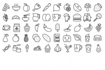 100 Food and Drinks Vector Icons Pack Screenshot 6