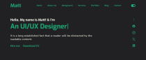Matt - Personal Portfolio HTML Template Screenshot 1