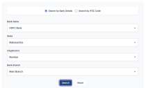 Bank IFSC Codes - WordPress Plugin Screenshot 2